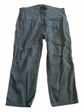 Eileen Fisher Gray Linen Pants Trousers Slacks Size 6 Preppy Relaxed Boho Light
